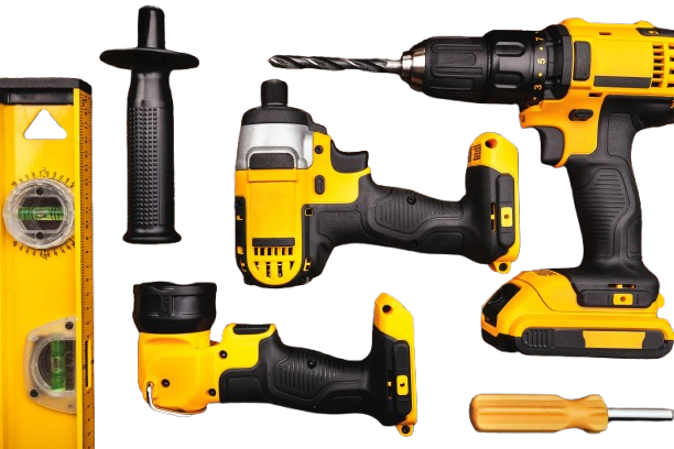 construction carpentry tools electric corded circular saw cordless drill background min removebg preview